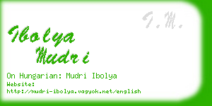 ibolya mudri business card